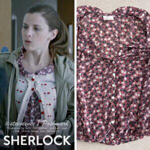 pins & needles Sheer Apple Print Blouse ASO Molly Hooper Sherlock
